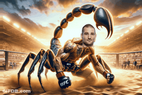 Man Transformed Into Scorpion With UFC Gloves GIF