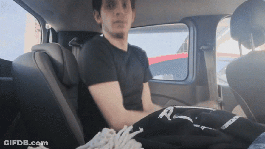 Man Trapped Inside The Van GIF