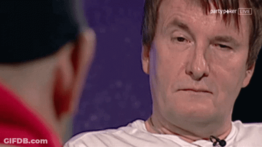 Man Trying To Read Poker Face Reaction GIF