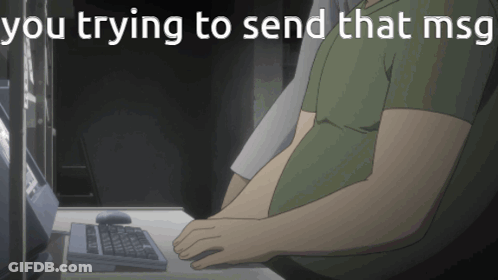 Man Trying To Send That Msg At Desk GIF