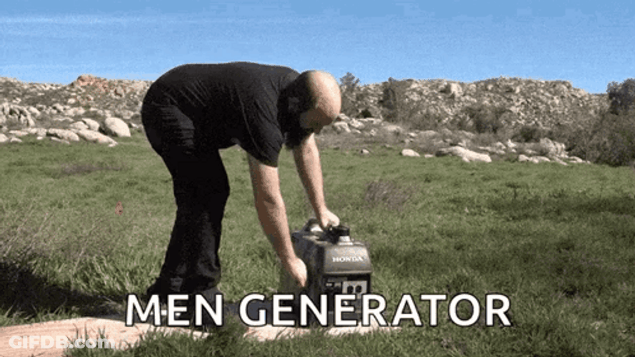 Man Trying To Start A Generator GIF