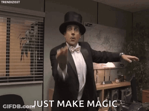 Man Tuxedo Top Hat Saying Just Make Magic GIF