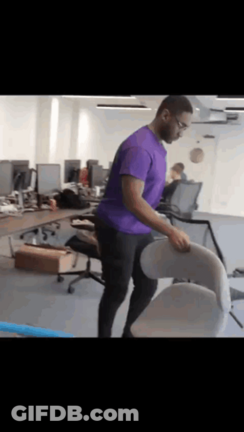 Man Typing On Huge Keyboard GIF