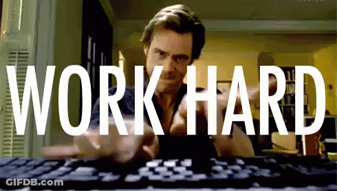Man Typing Work Hard GIF
