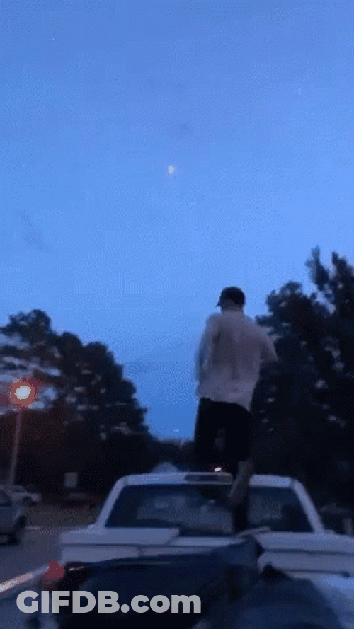 Man Under The Car Firecracker GIF