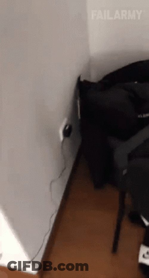 Man Unplugging And Throwing Computer GIF