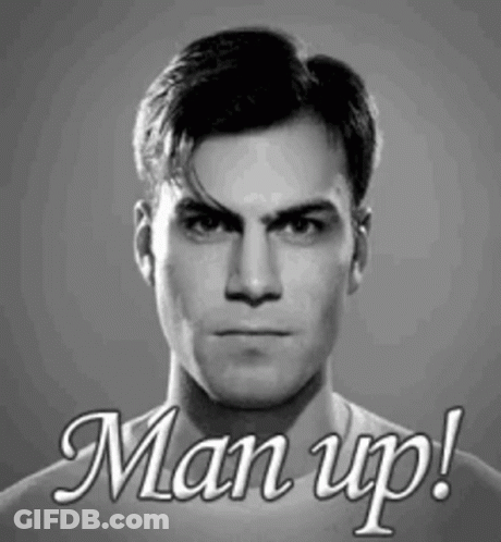 Man Up Text GIF