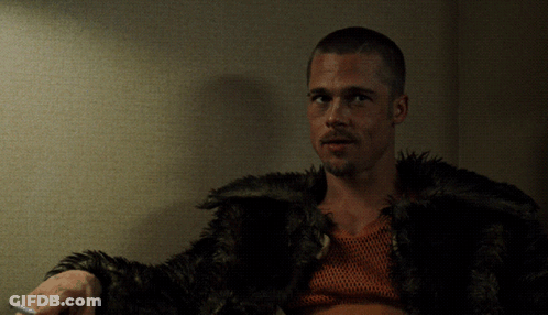 Man Upside Down Saying We Guard You While You Sleep GIF