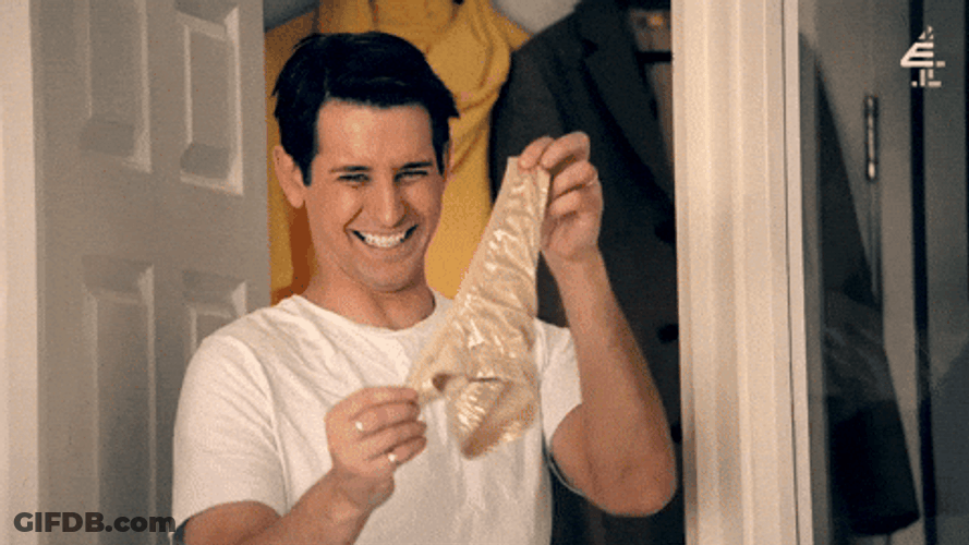 Man Uses Thong To Stretch Attack GIF