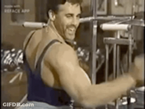 Man Using Gym Machine GIF