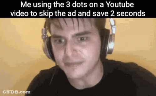 Man Using YouTube Skip Dots GIF