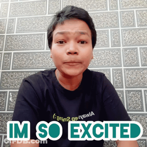 Man Uttering I'm So Excited Meme GIF