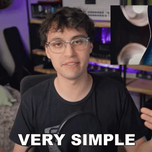 Man Vlogger Glasses Very Simple GIF