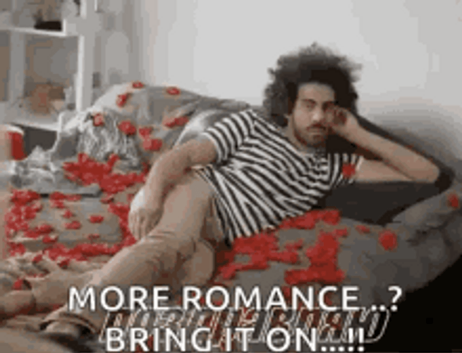 Man Waiting In The Romance Bed GIF