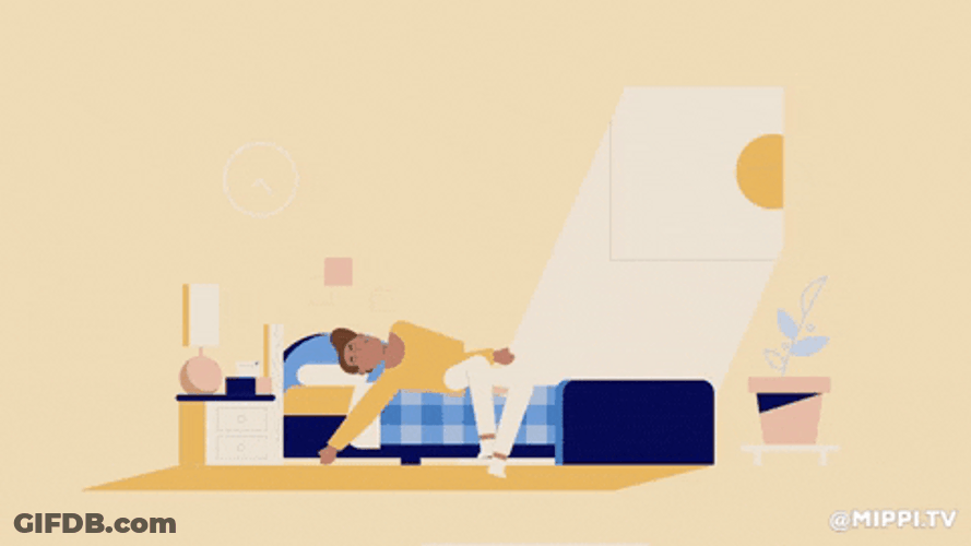 Man Waking Up Animation GIF