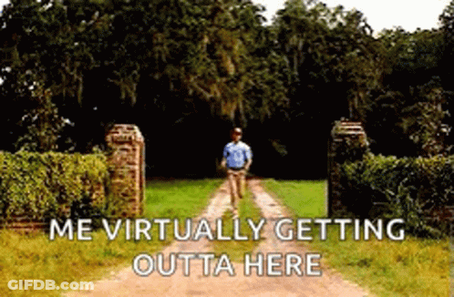 Man Walking Dirt Road Me Virtually Getting Outta Here GIF