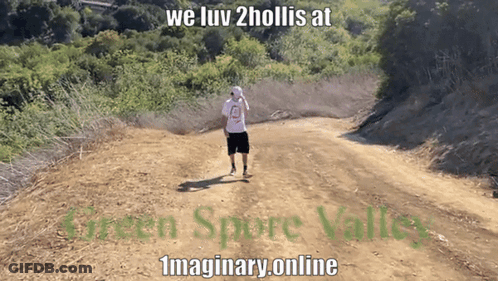 Man Walking Dirt Road We Luv 2 Hollis At Green Spore Valley Imaginary Online GIF