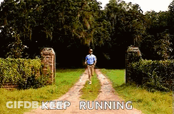Man Walking Down Dirt Road Keep Running GIF