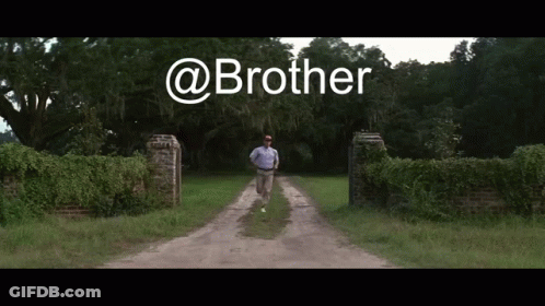 Man Walking Down Dirt Road With Brother GIF