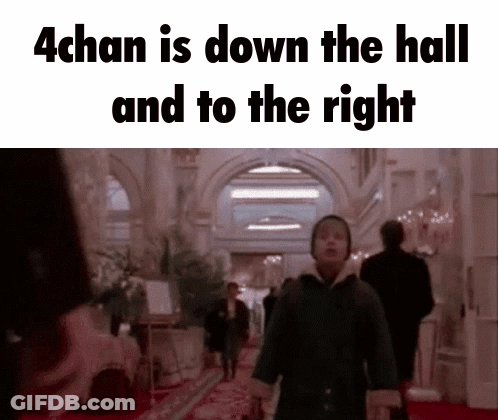 Man Walking Down Hallway 4Chan Is Down The Hall And To The Right GIF