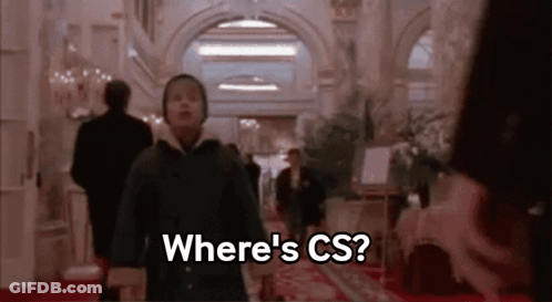 Man Walking Down Hallway Where's CS GIF