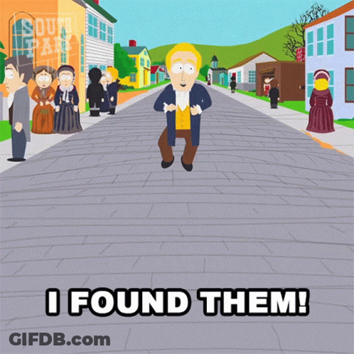 Man Walking Down Street Saying I Found Them GIF
