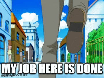 Man Walking Down Street Saying My Job Here Is Done GIF