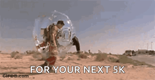 Man Walking In Bubble 'For Your Next 5K GIF