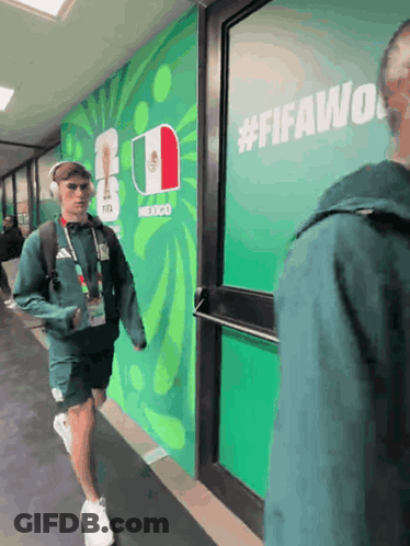 Man Walking In Hallway #Fifawo GIF