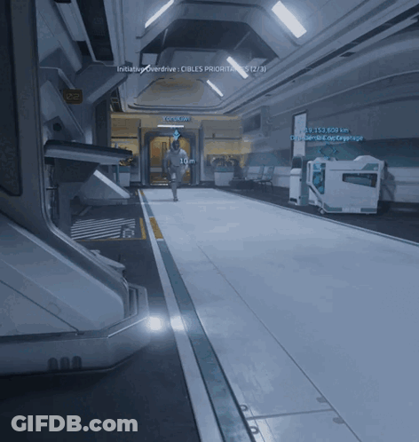 Man Walking In Hallway Initially Overdrive GIF