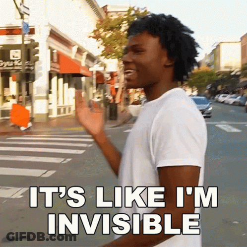 Man Walking It's Like I'm Invisible GIF