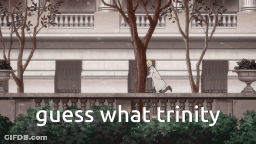 Man Walking On Balcony Saying Guess What Trinity GIF