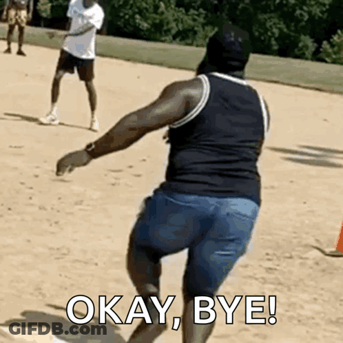 Man Walking On Dirt Field Saying Okay Bye GIF