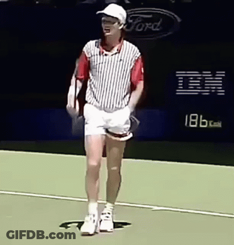 Man Walking Tennis Court Front Ford Ad GIF
