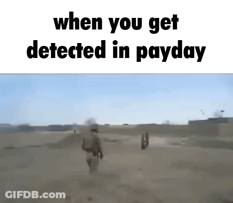 Man Walking Through Desert When You Get Detected In Payday GIF