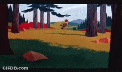 Man Walking Through Forest GIF