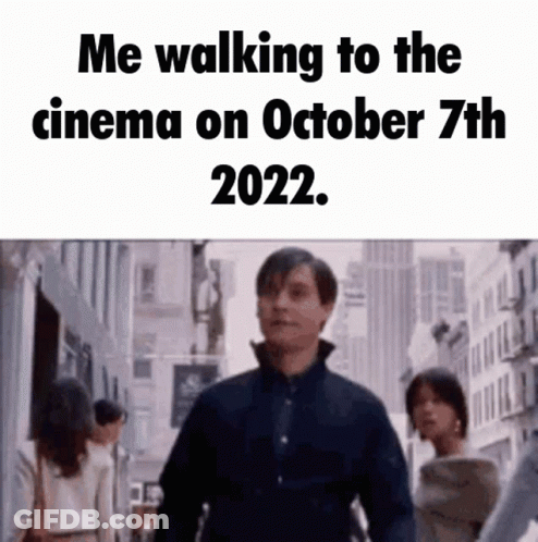 Man Walking To Cinema On October 7Th 2022 GIF