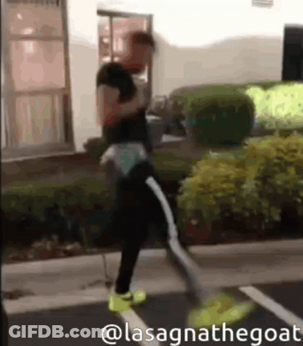 Man Walking With Goat On Back Lasagnathegoat GIF