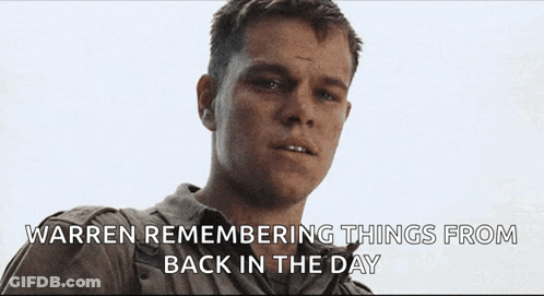 Man Warren Remembering Things Back In The Day GIF