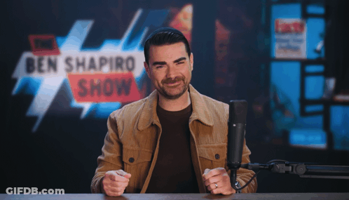 Man Watching Ben Shapiro Show GIF