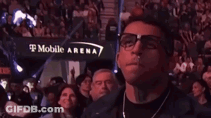 Man Watching Boxing Match GIF