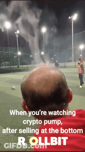 Man Watching Crypto Pump After Selling At Bottom Of Rollbit GIF