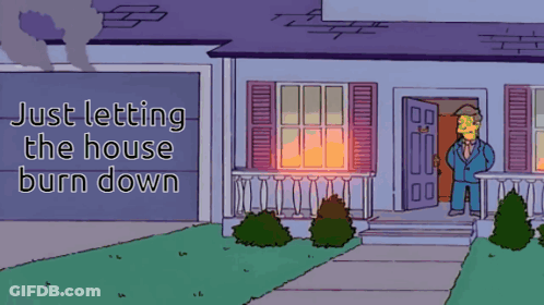 Man Watching House Burn Down GIF