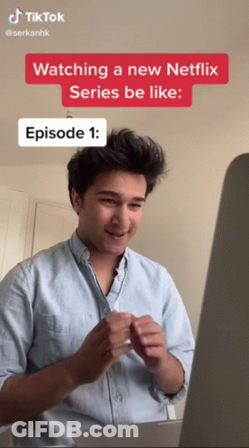Man Watching New Netflix Series GIF