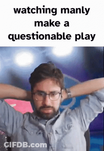 Man Watching Questionable Play Hands Behind Head GIF