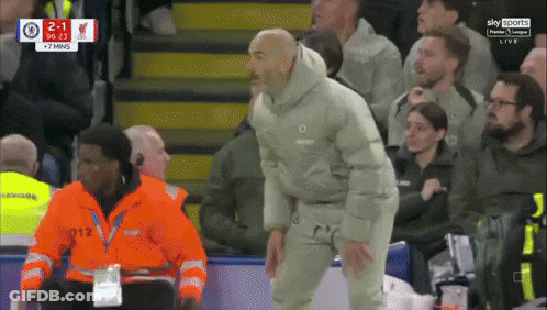 Man Watching Soccer Game Score 2-1 GIF
