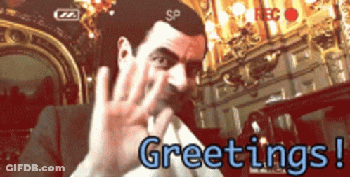 Man Waving Hand Saying Greetings GIF