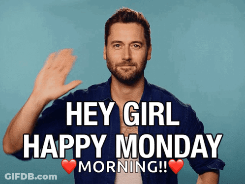 Man Waving Hey Girl Happy Monday Morning GIF