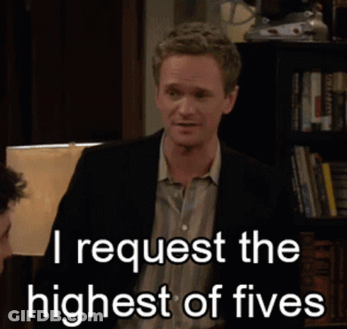 Man Waving I Request The Highest Of Fives GIF