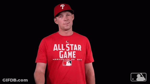 Man Waving In All Star Game Shirt GIF